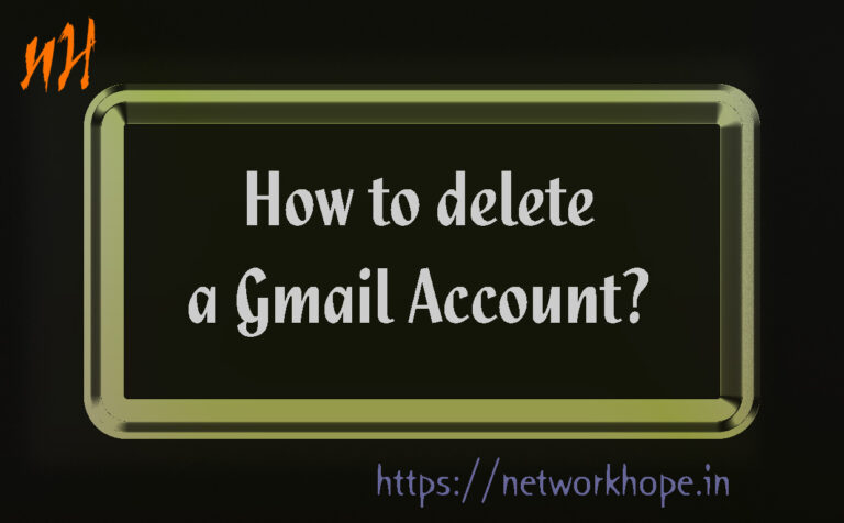 How to delete a gmail account