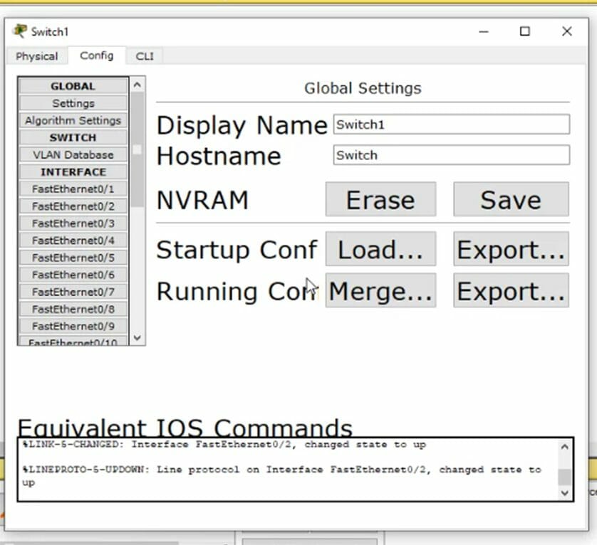 Button and label font of cisco packet tracer