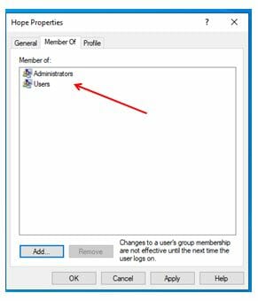 Create a new user account in Windows 10 : Administrator privilege