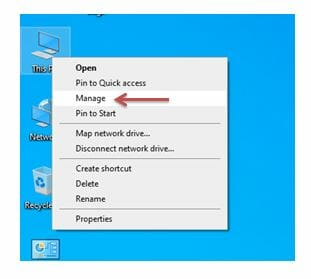 Create a new user account in Windows 10: Management console