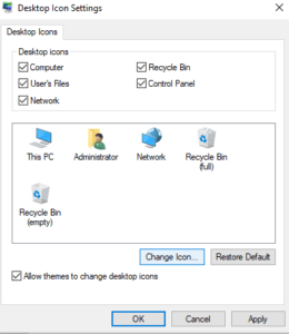 How to add desktop icons in Windows 10 - Explore networkhope.in