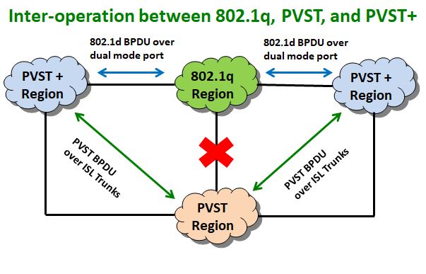 Types of STP: PVST, PVST+ and CSTP