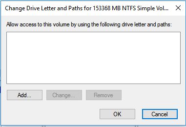 Add Drive Letter